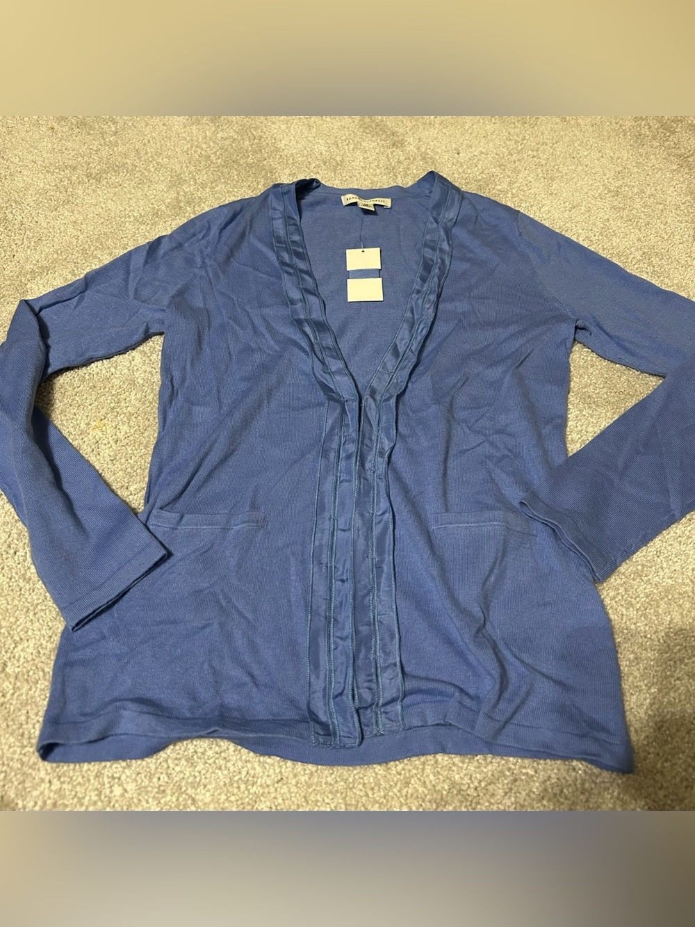 Banana Republic Pima Cotton Cashmere Blend Cardigan Blue XS
